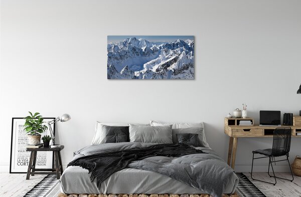 Quadro su tela Montagne Snow invernale 100x50 cm