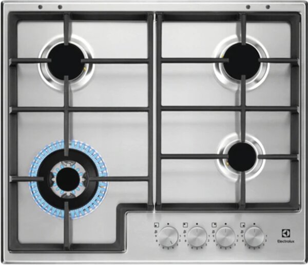 Electrolux Piano Cottura 4 Fuochi a Gas 60 Cm colore Acciaio Inox - EGS64362X