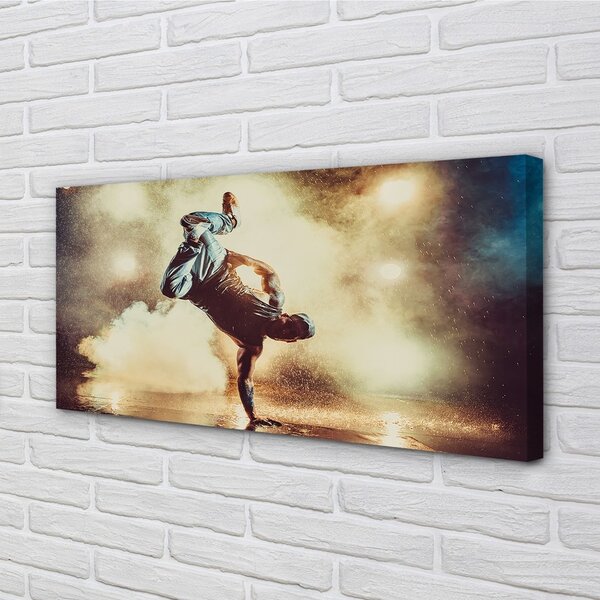 Quadro su tela Uomo Fumo Dancing 100x50 cm