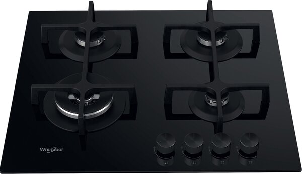 Whirlpool Piano Cottura 4 Fuochi a Gas 60 cm colore Nero - GOA6423NB1