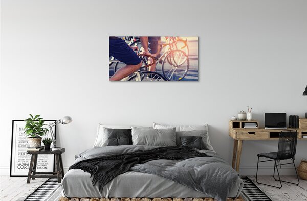 Quadro su tela Ciclisti persone 100x50 cm