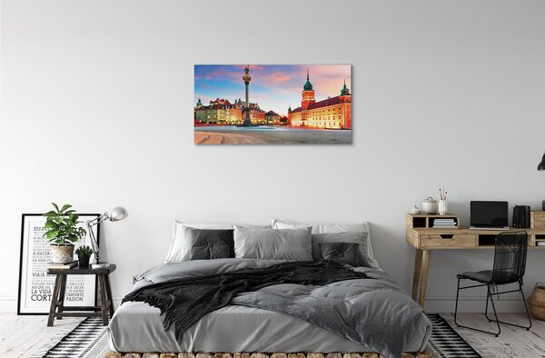 Quadro su tela Varsavia Sunrise Città Vecchia 100x50 cm