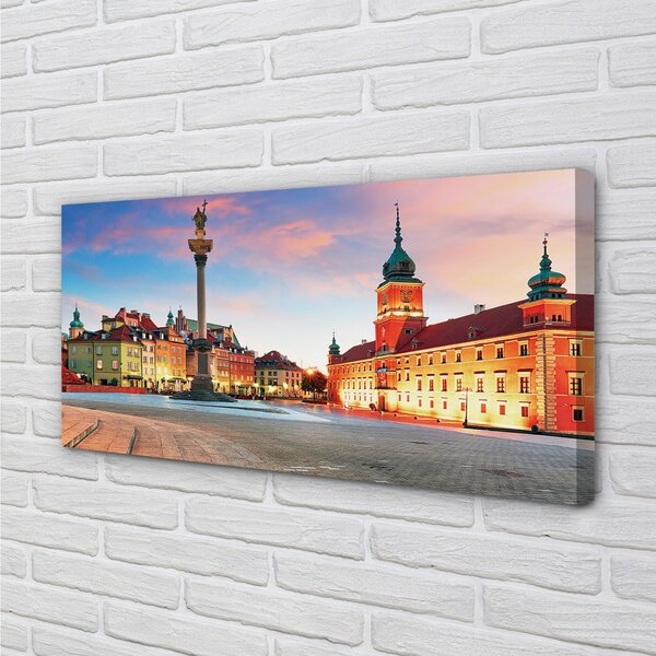 Quadro su tela Varsavia Sunrise Città Vecchia 100x50 cm
