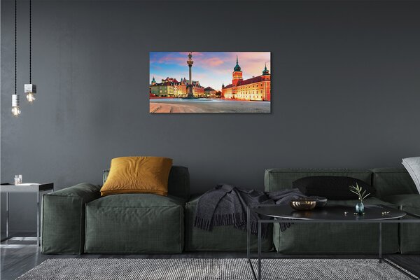 Quadro su tela Varsavia Sunrise Città Vecchia 100x50 cm