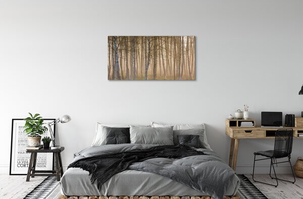 Quadro su tela Foresta dell'alba dell'albero 100x50 cm