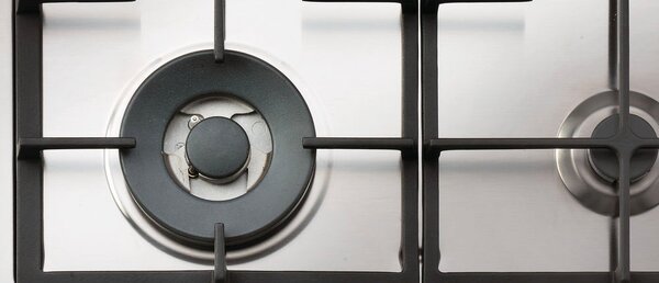 Whirlpool Piano Cottura 4 Fuochi a Gas da Incasso (1 Bruciatore Doppia Corona) Larghezza 60 cm Griglie in Ghisa colore Inox - GMR 6422 / IXL