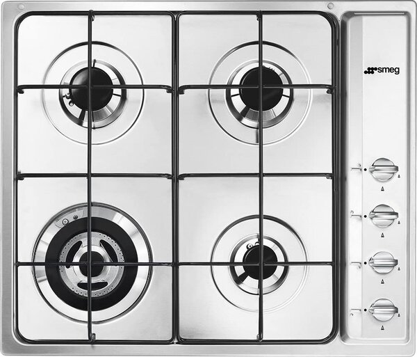 Smeg Piano Cottura 4 Fuochi a Gas da Incasso 60 cm colore Acciaio Inox - SR64S