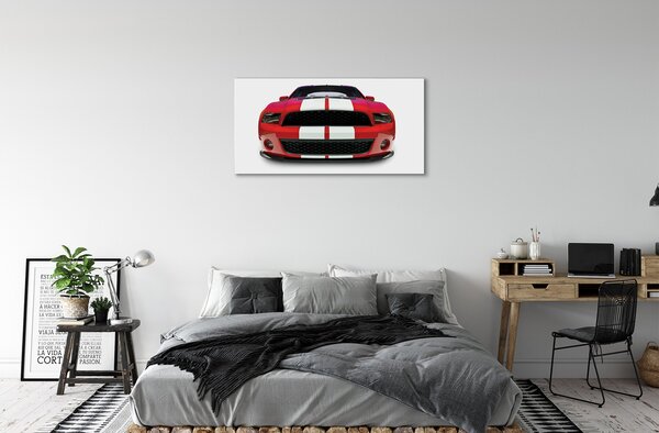 Quadro su tela Macchina sportiva rossa 100x50 cm