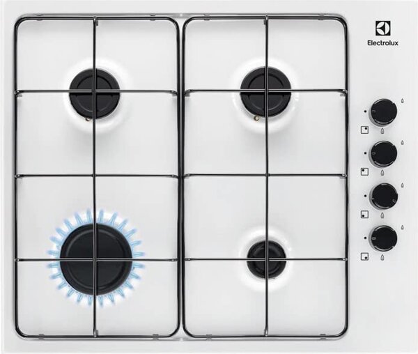 Electrolux Piano Cottura 4 Fuochi a Gas da Incasso Larghezza 60 cm colore Bianco - KGS6404W