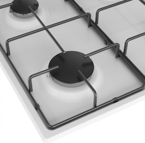 Beko Piano Cottura 4 Fuochi a Gas da Incasso Larghezza 60 cm colore Bianco Smaltato - HIGG64123SW
