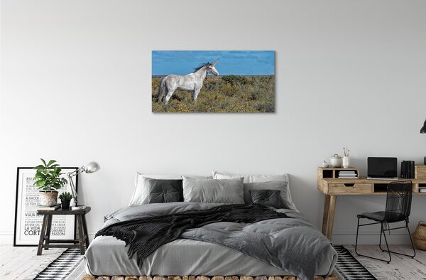 Quadro su tela Campo unicorno 100x50 cm