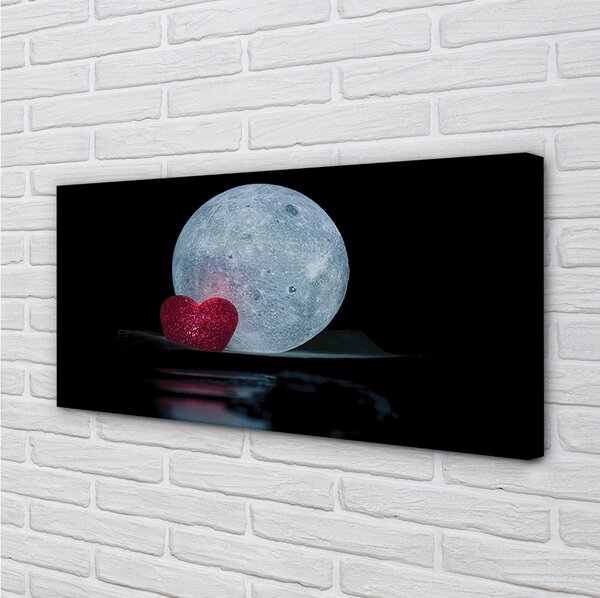 Quadro su tela Il cuore della luna 100x50 cm