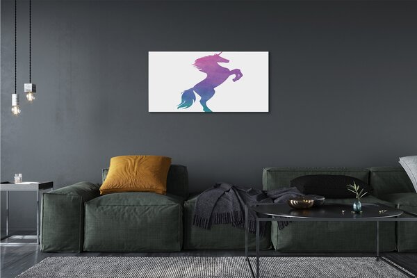 Quadro su tela Unicorno dipinto 100x50 cm
