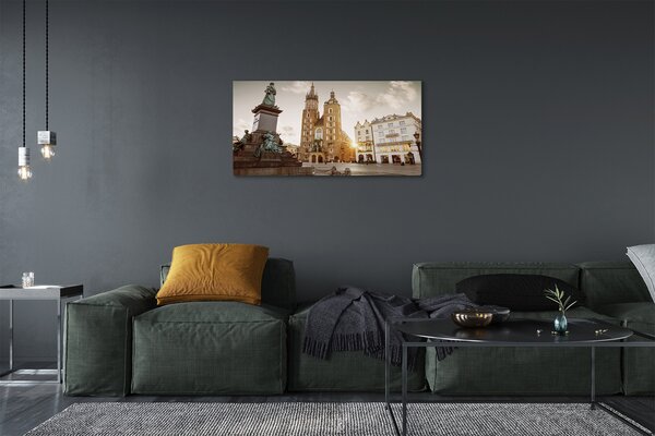 Stampa quadro su tela Chiesa monumento di Cracovia 100x50 cm