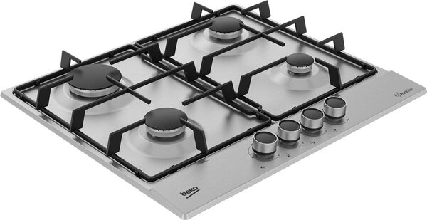 Beko Piano Cottura 4 Fuochi a gas da Incasso Larghezza 60 cm in Acciaio Inox - HIAG64223S