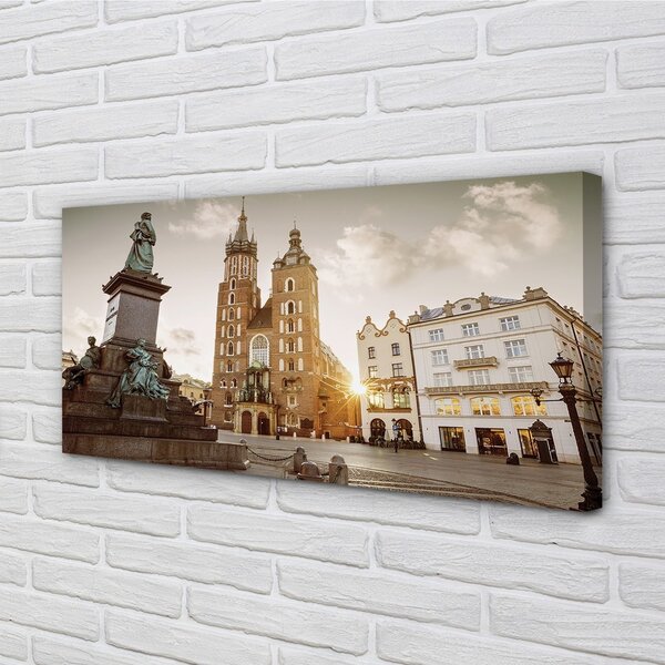 Stampa quadro su tela Chiesa monumento di Cracovia 100x50 cm
