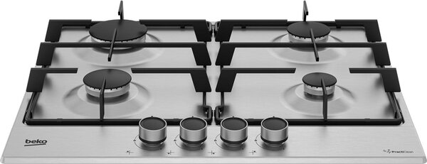 Beko Piano Cottura 4 Fuochi a gas da Incasso Larghezza 60 cm in Acciaio Inox - HIAG64223S
