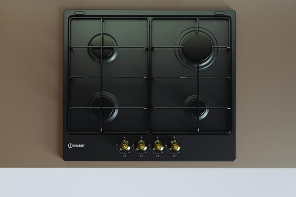 Indesit Piano Cottura 4 Fuochi a Gas Larghezza 58 cm colore Antracite - TH 642/I AN