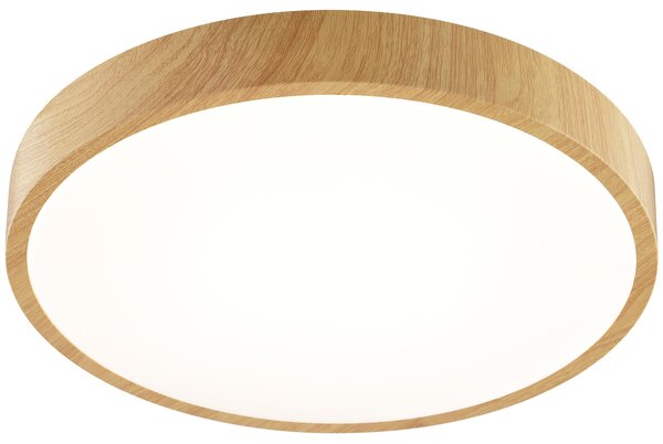 Plafoniera a LED BRILLIANT, Ø 38,5 cm, 24 W, 3000 K, 2300 lm, bianco caldo, IP20, effetto legno