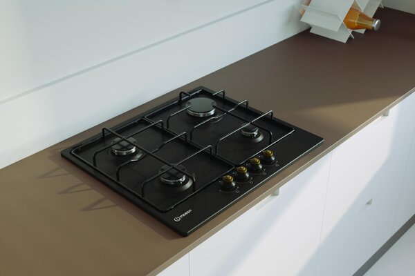 Indesit Piano Cottura 4 Fuochi a Gas Larghezza 58 cm colore Antracite - TH 642/I AN