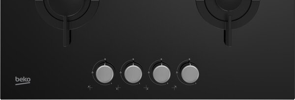 Beko Piano Cottura 4 Fuochi a Gas Larghezza 58 cm in Vetro colore Nero - HILG64222S