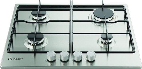 Indesit Piano Cottura 4 Fuochi a Gas Larghezza 58 cm in Acciaio Inox colore Inox - THP 642 IX/I 1