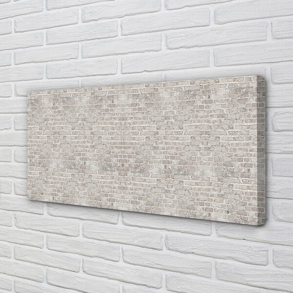 Quadro su tela Vintage muro di mattoni 100x50 cm