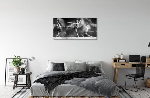 Quadro stampa su tela Donne ballerine fumano 100x50 cm