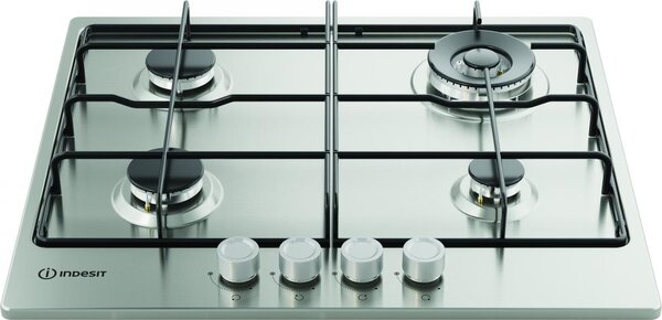 Indesit Piano Cottura 4 Fuochi a Gas Larghezza 58 cm in Acciaio Inox colore Inox - THP 642 W/IX/I 1