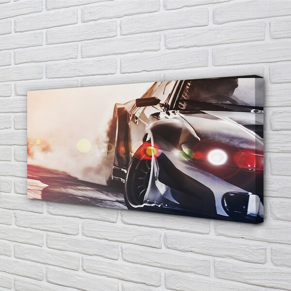 Quadro su tela Black Light Auto 100x50 cm