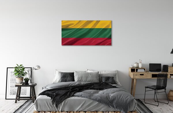 Quadro su tela Bandiera lituana 100x50 cm