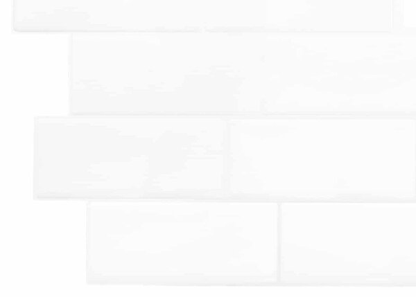 Piastrella subway 10 pcs Bianco 29 x 21 cm Poliuretano e PET
