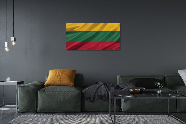 Quadro su tela Bandiera lituana 100x50 cm