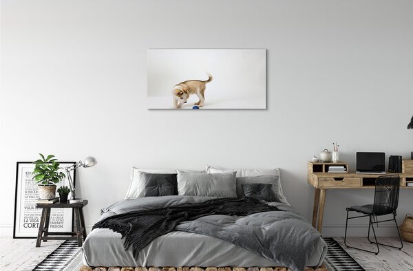 Quadro su tela Suonare il cane 100x50 cm