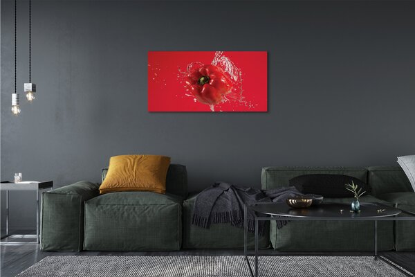 Quadro su tela Paprika Water 100x50 cm
