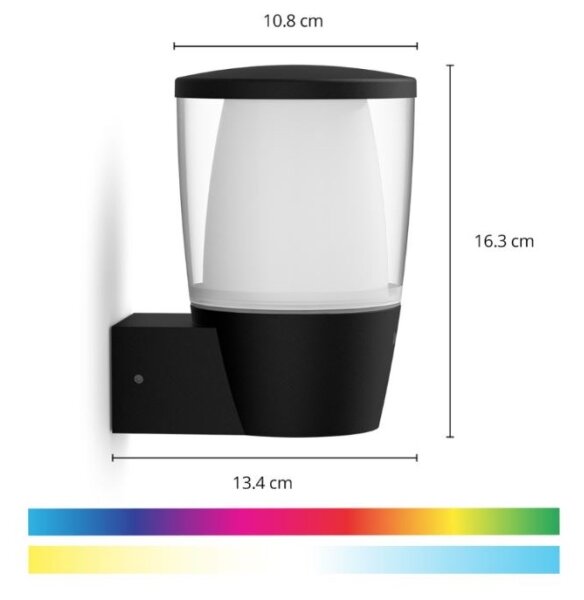 WiZ - LED RGBW Applique da esterno dimmerabile ELPAS LED/8,5W/230V IP44 Wi-Fi