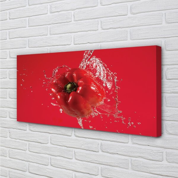 Quadro su tela Paprika Water 100x50 cm