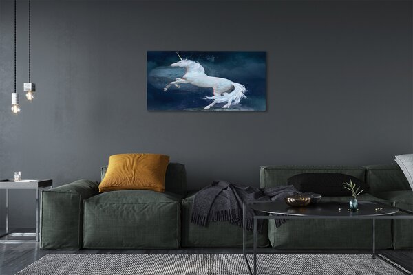 Quadro su tela Pianeti unicorno cielo 100x50 cm