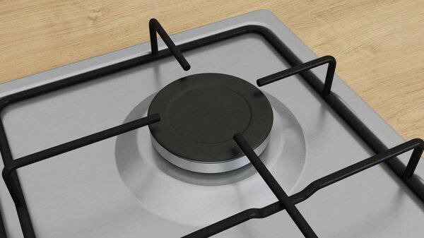 Bosch Piano Cottura 4 Fuochi a Gas Larghezza 60 cm in Acciaio Inox colore Inox - PGP6B5K85 Serie 4