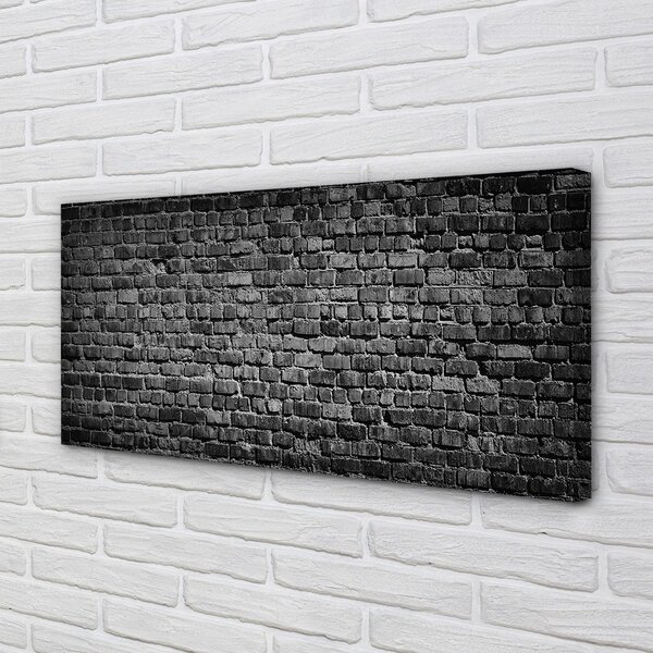 Quadro stampa su tela Vintage muro di mattoni 100x50 cm