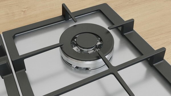 Bosch Piano Cottura 4 Fuochi a Gas Larghezza 60 cm in Acciaio Inox colore Inox - PCH6A5I90 Serie 6