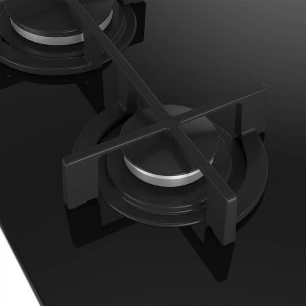 Beko Piano Cottura 4 Fuochi a Gas Larghezza 60 cm in Vetro colore Nero - HILG 64225 SB