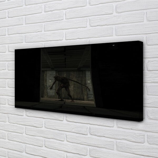 Quadro su tela Zombie Building Dark 100x50 cm