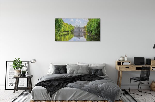 Quadro su tela Varsavia Palace Lake Las 100x50 cm