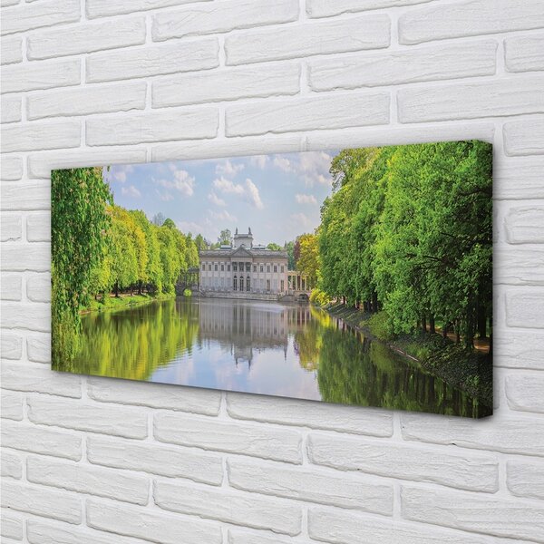 Quadro su tela Varsavia Palace Lake Las 100x50 cm