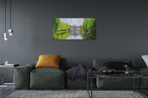 Quadro su tela Varsavia Palace Lake Las 100x50 cm