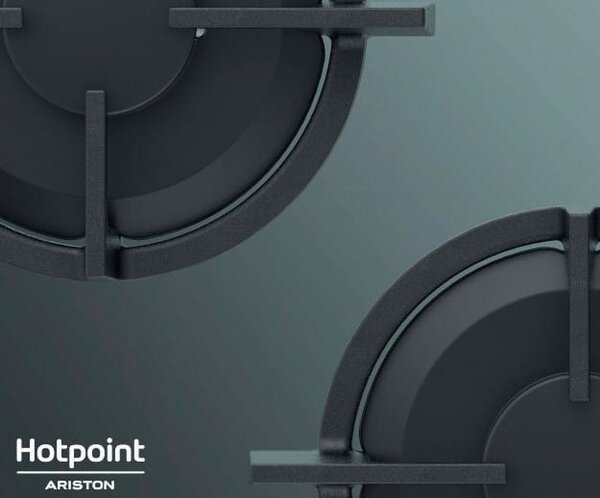 Hotpoint Ariston Piano Cottura 4 Fuochi a Gas Larghezza 60 cm in Vetro colore Specchio - HAGD 61S/MR