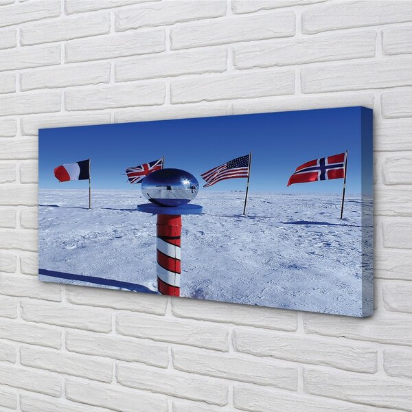 Quadro su tela Bandiera del Brasile 100x50 cm