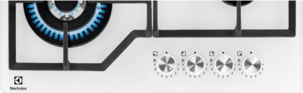 Electrolux Piano Cottura 4 Fuochi a Gas Larghezza 60 cm Piano colore Bianco - KGG64362W