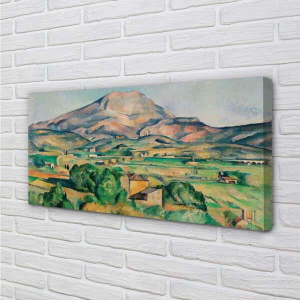 Quadro su tela Art Meadow con vista sulla montagna 100x50 cm